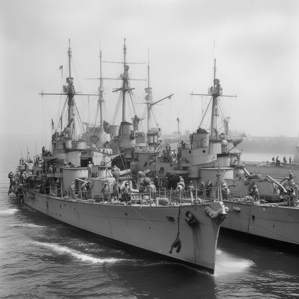 AI-generated illustration of Arethusa class (1930s)