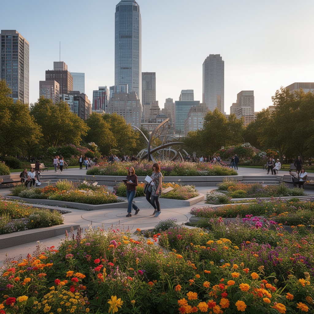 AI-generated illustration of Peace Garden