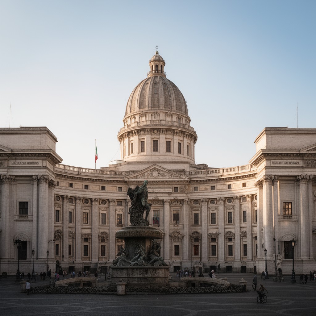 AI-generated illustration of Parliament of Italy