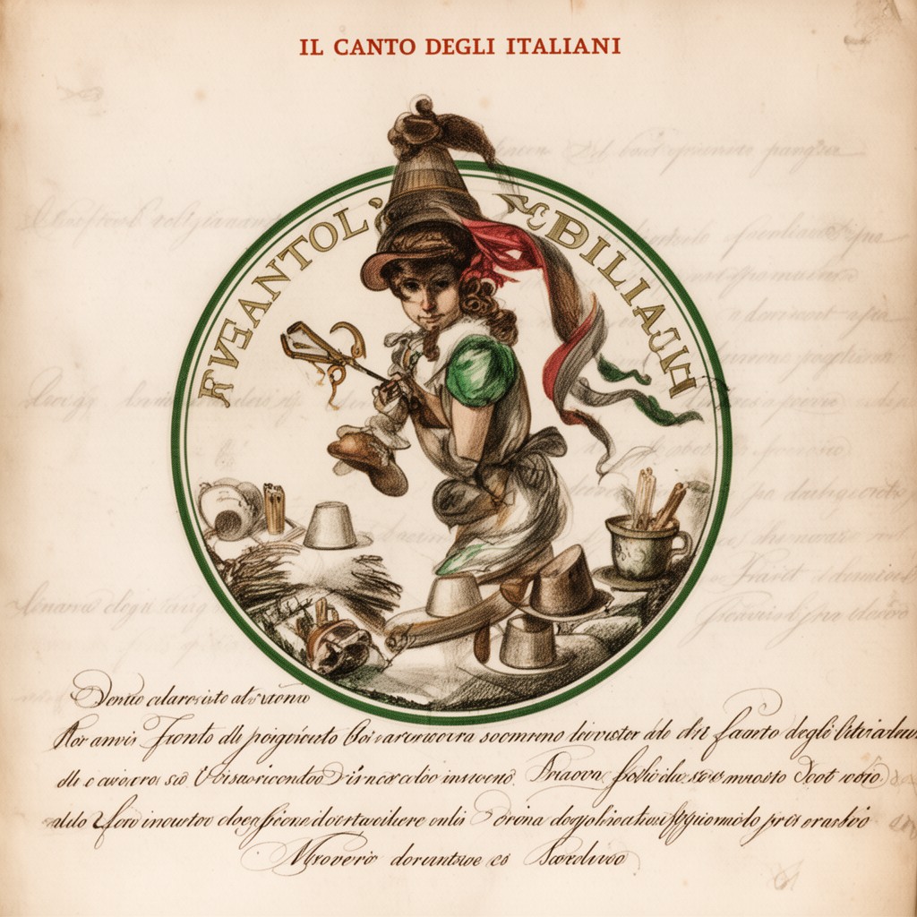 AI-generated illustration of Il Canto degli Italiani