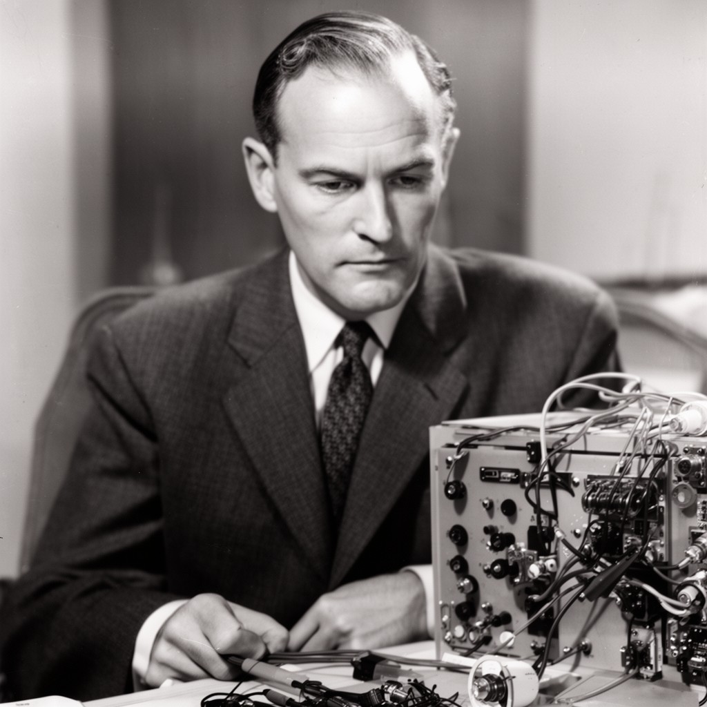 AI-generated illustration of John Bardeen