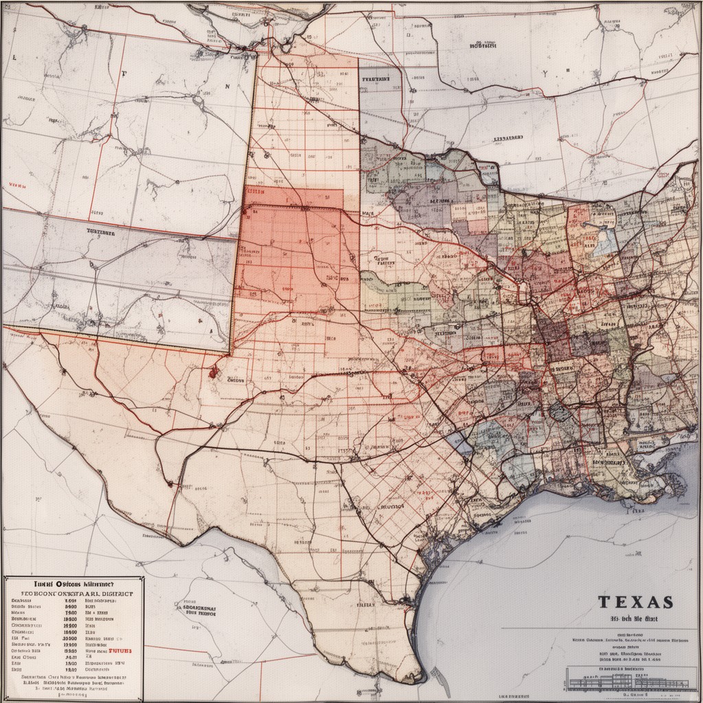 AI-generated illustration of Texas's 18th congressional district