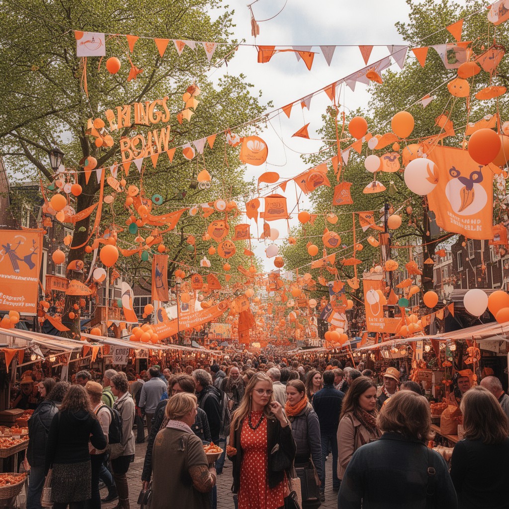 AI-generated illustration of King's Day