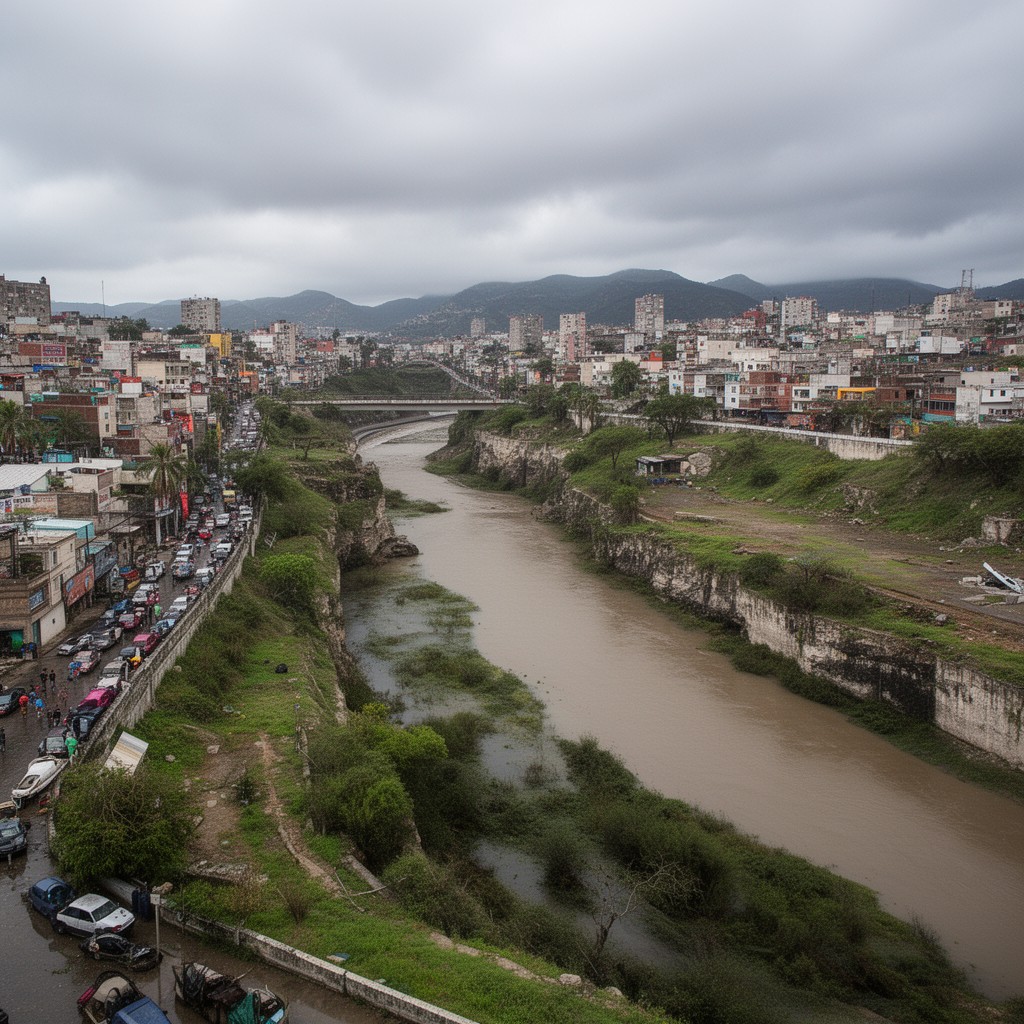 AI-generated illustration of Santa Catarina River