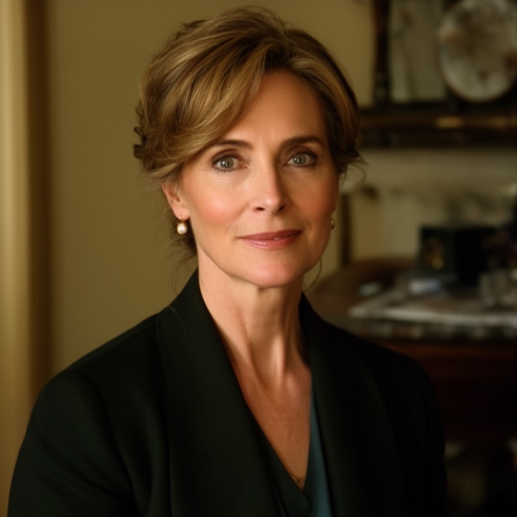 AI-generated illustration of Kristin Scott Thomas