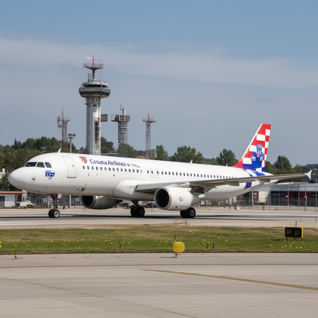 AI-generated illustration of Croatia Airlines