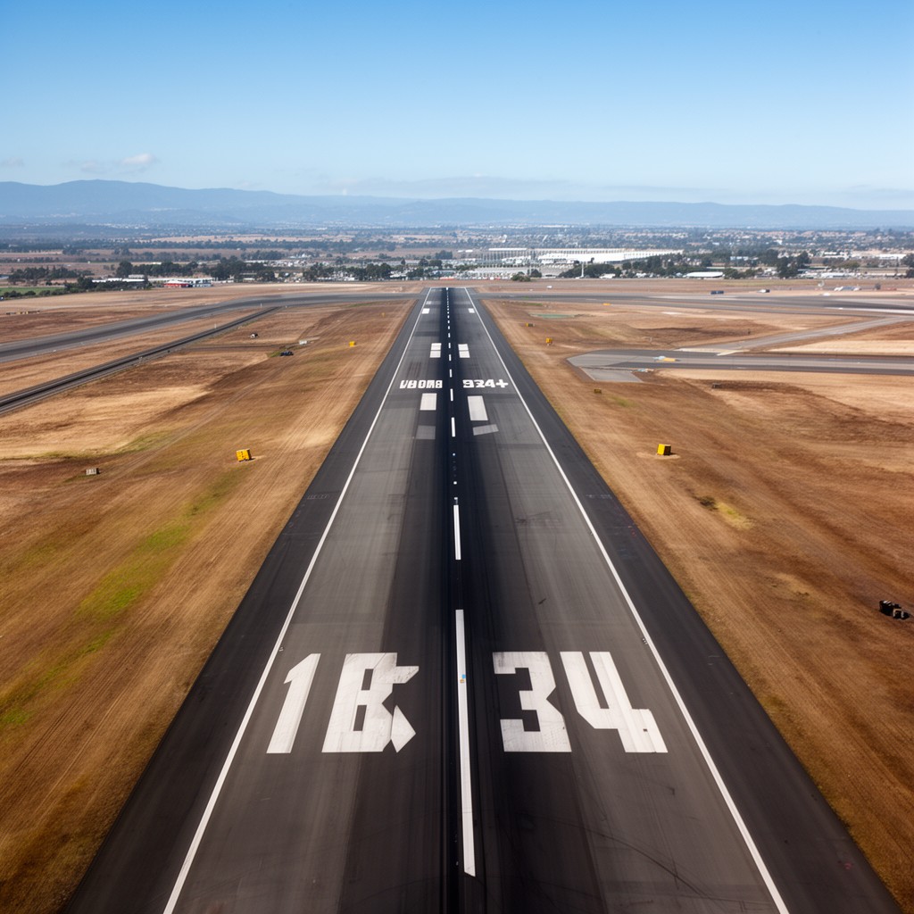 AI-generated illustration of Runway 16R/34L