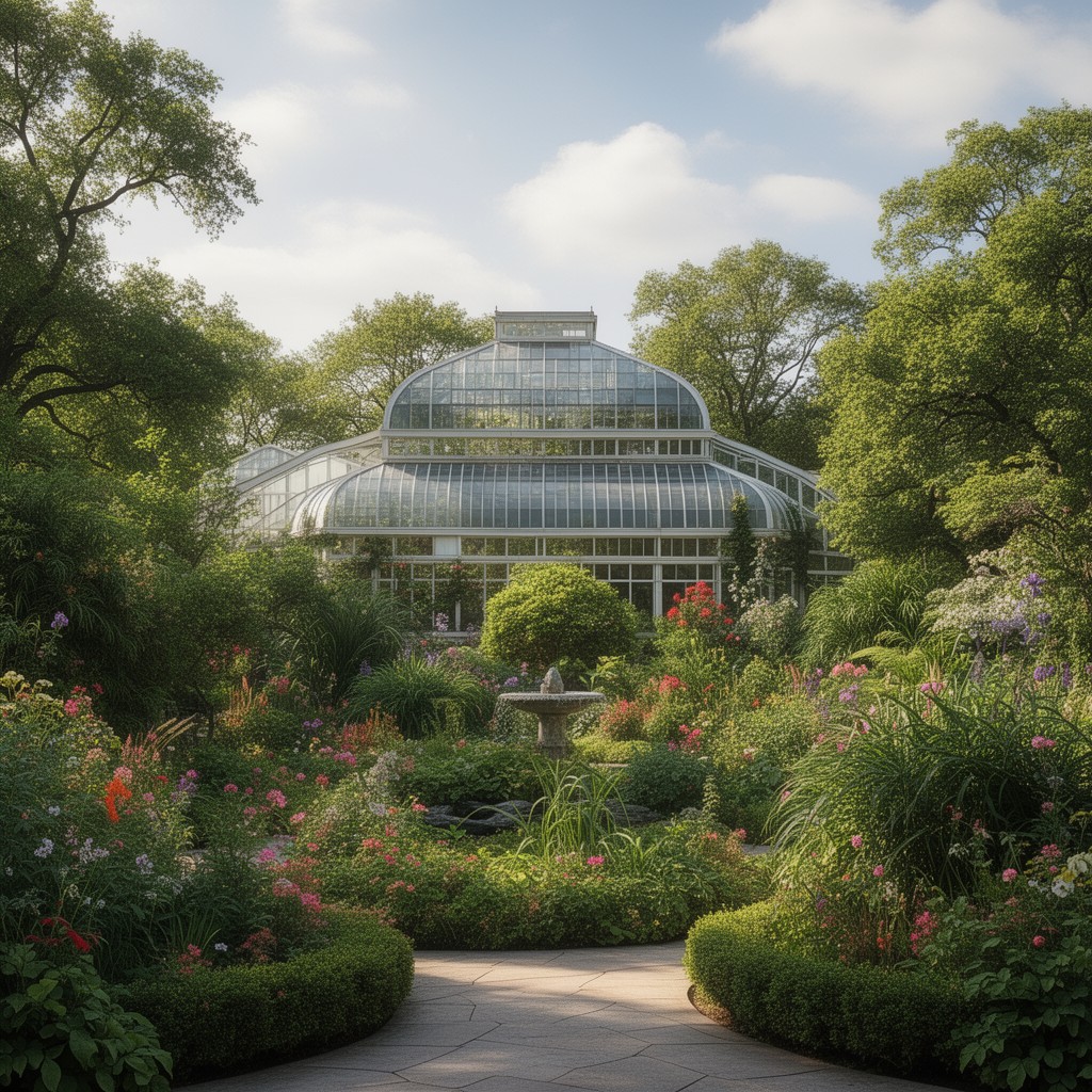 AI-generated illustration of New York Botanical Garden