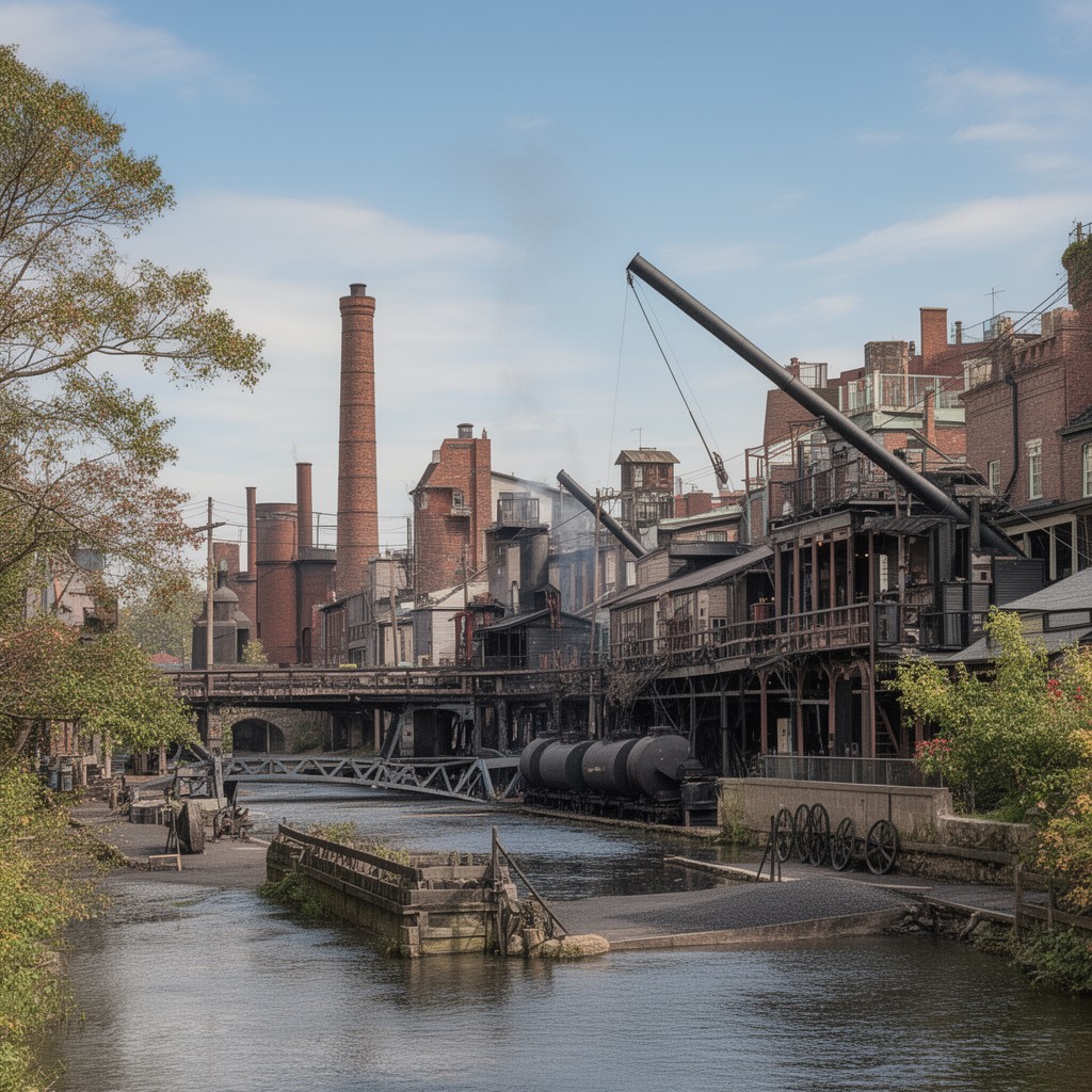 AI-generated illustration of Delaware and Hudson Canal