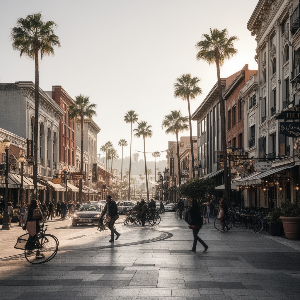 AI-generated illustration of Old Pasadena