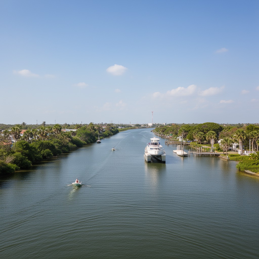 AI-generated illustration of Atlantic Intracoastal Waterway