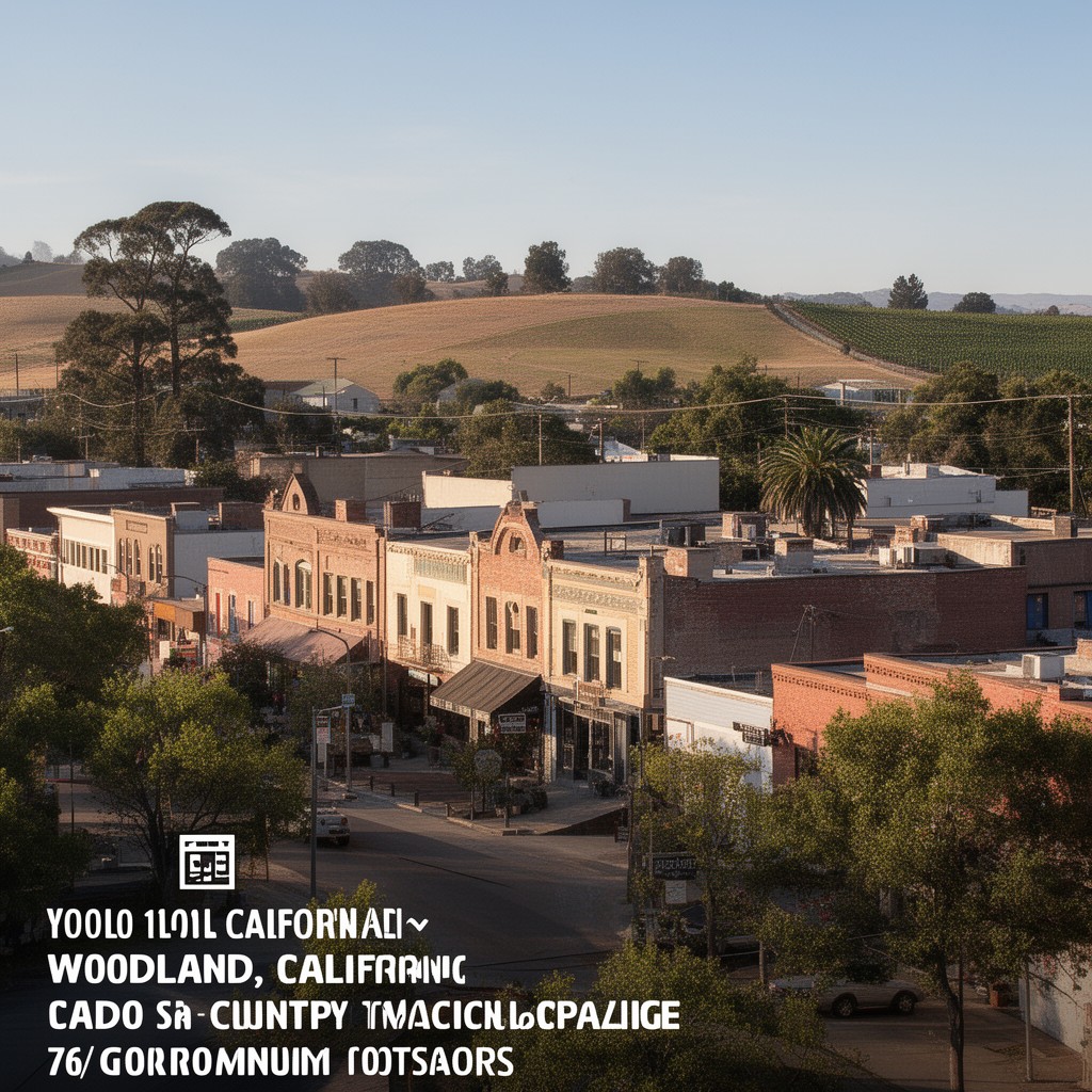 AI-generated illustration of Woodland, California, United States
