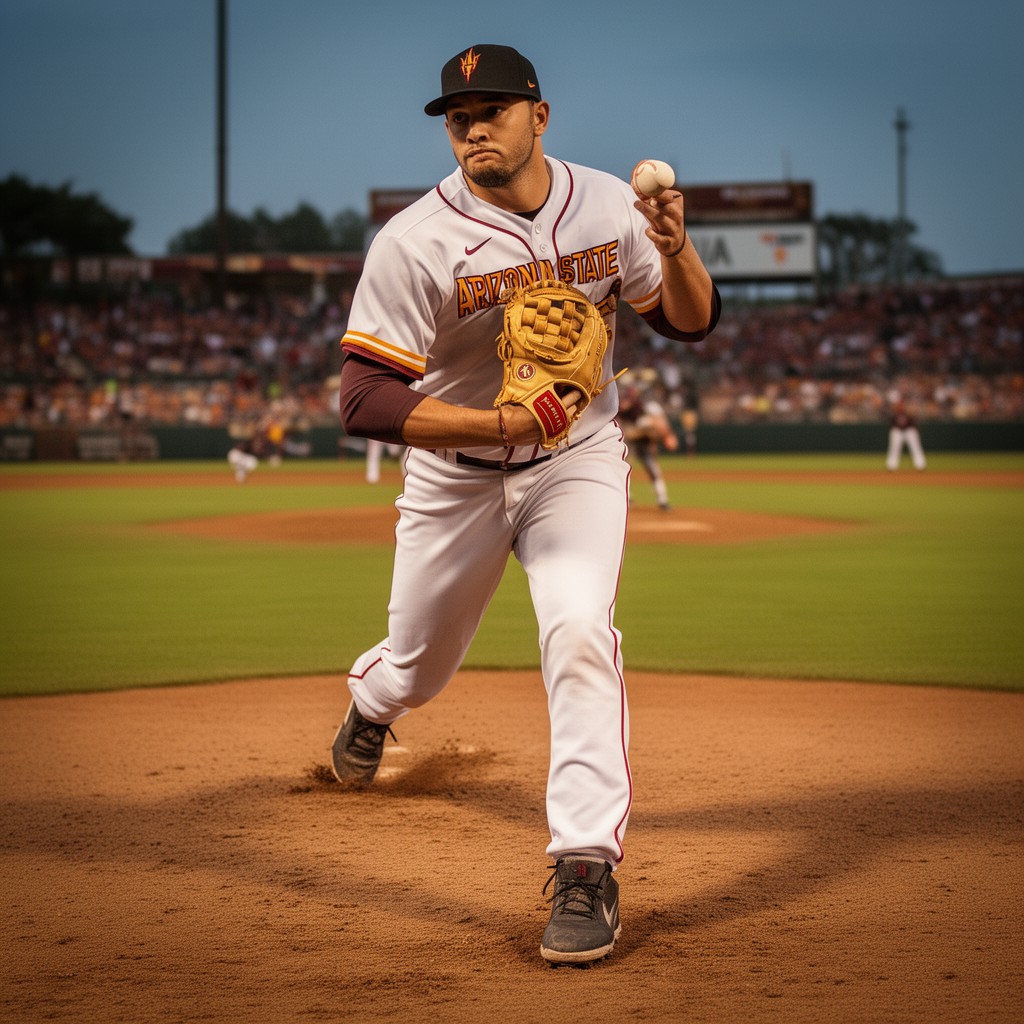 AI-generated illustration of Arizona State Sun Devils baseball