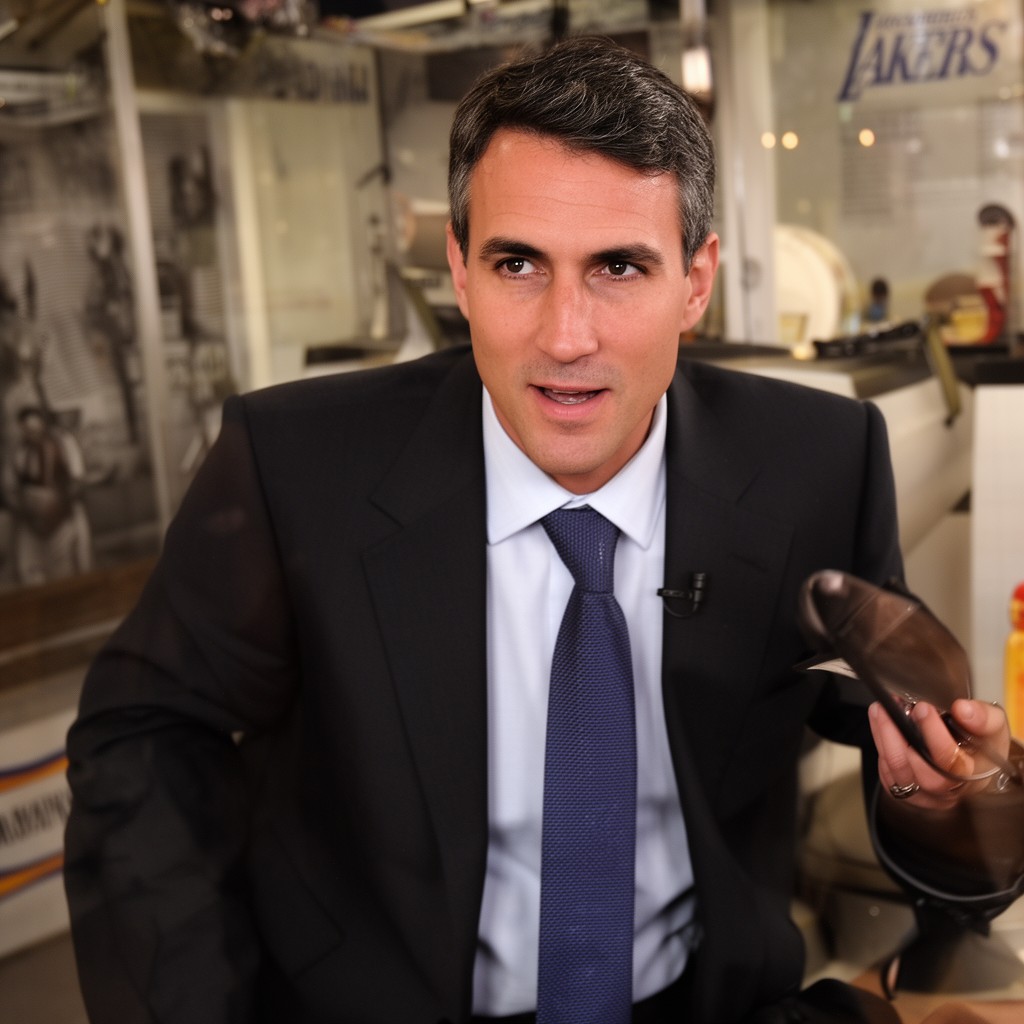 AI-generated illustration of Rob Pelinka
