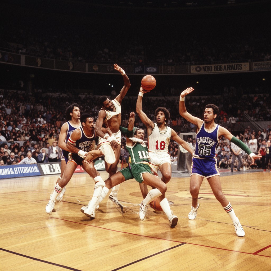 AI-generated illustration of 1976 NBA Finals