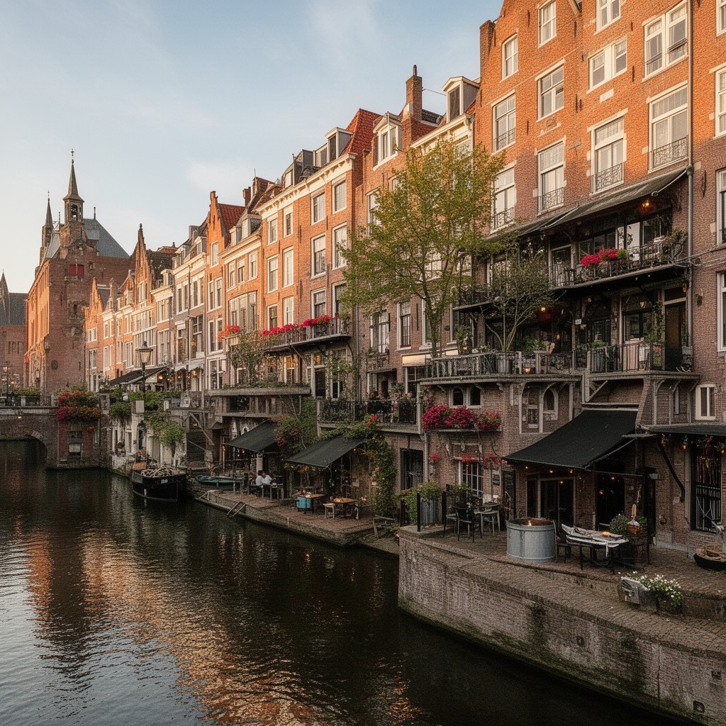 AI-generated illustration of Oude Gracht