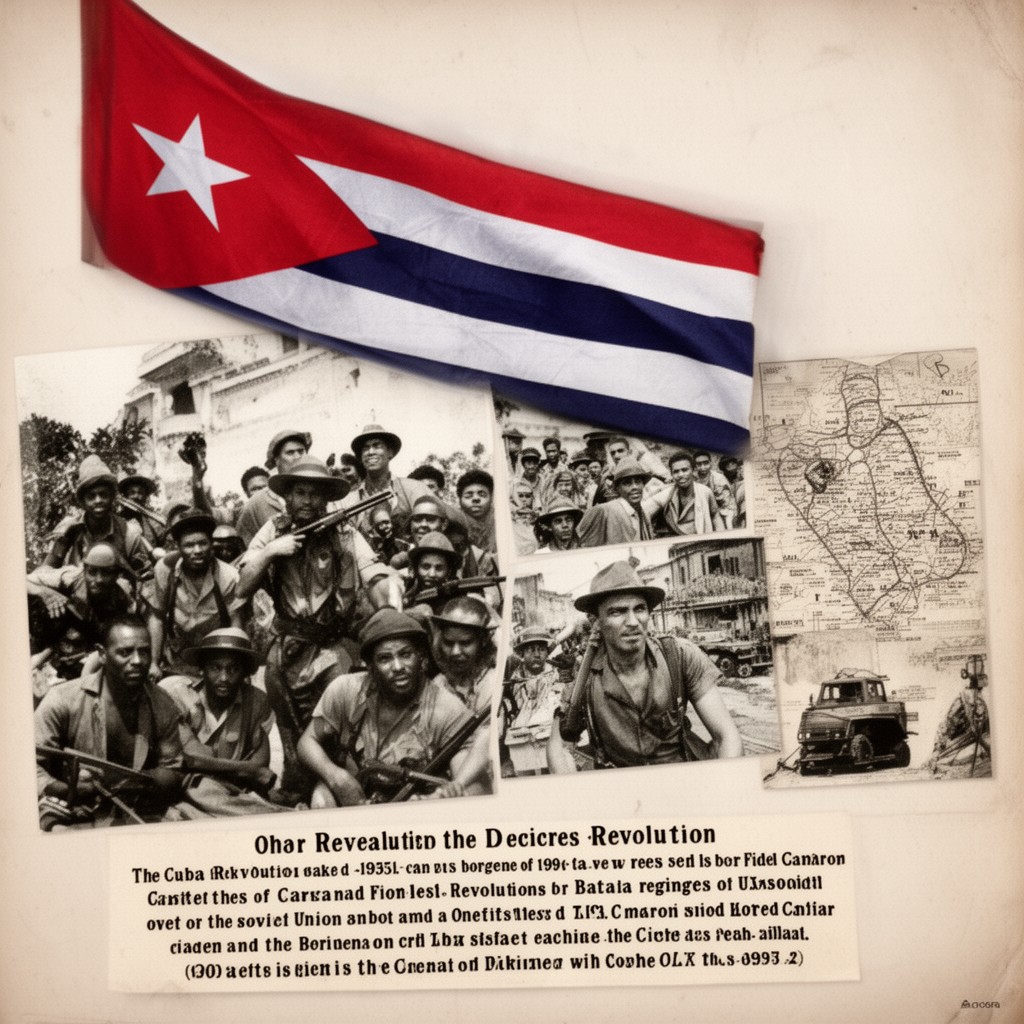 AI-generated illustration of Cuban Revolution