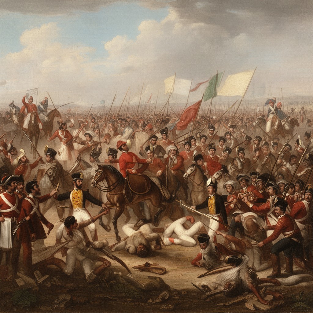 AI-generated illustration of Anglo-Maratha Wars