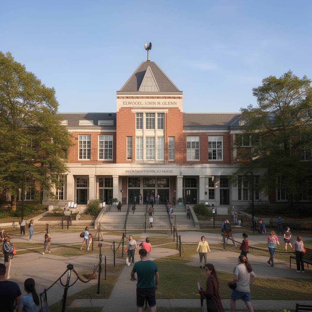 AI-generated illustration of Elwood-John H. Glenn High School