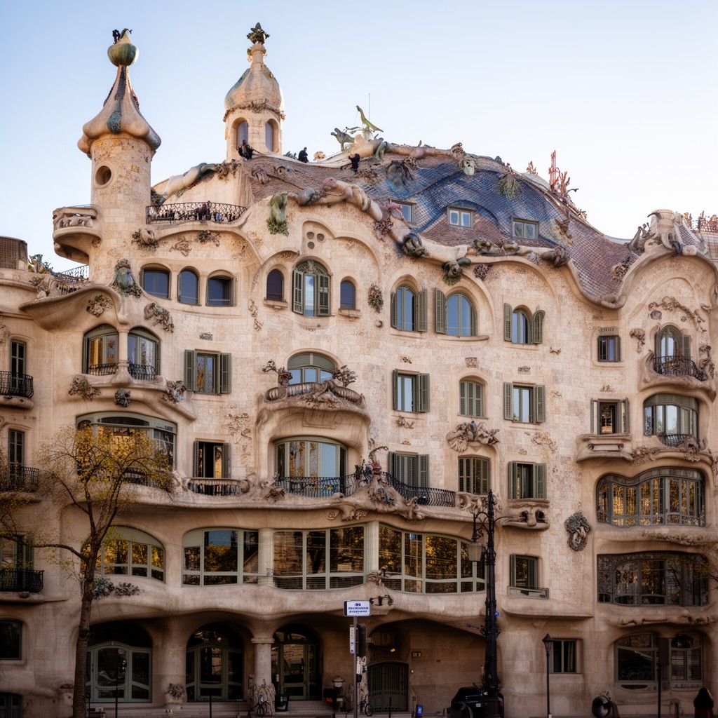 AI-generated illustration of Casa Milà