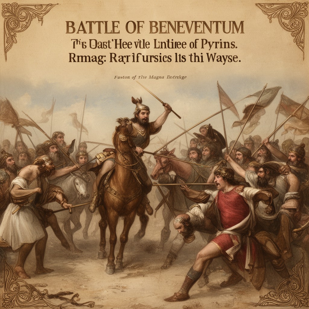 AI-generated illustration of Battle of Beneventum