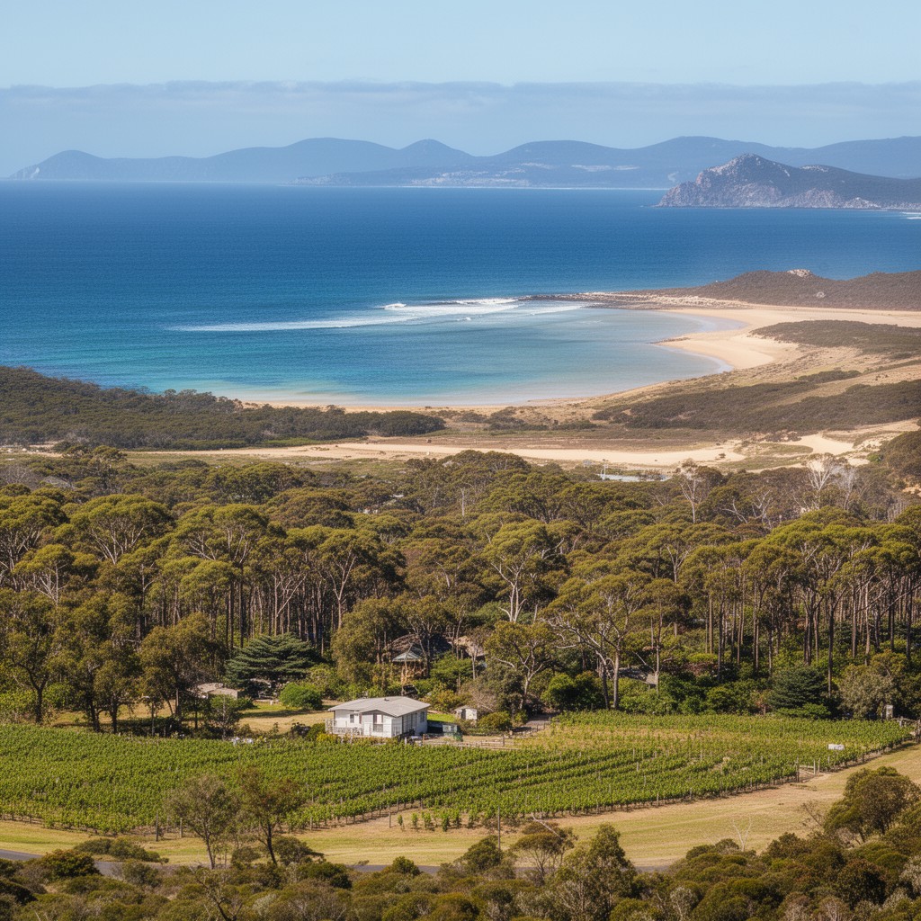 AI-generated illustration of South West region of Western Australia