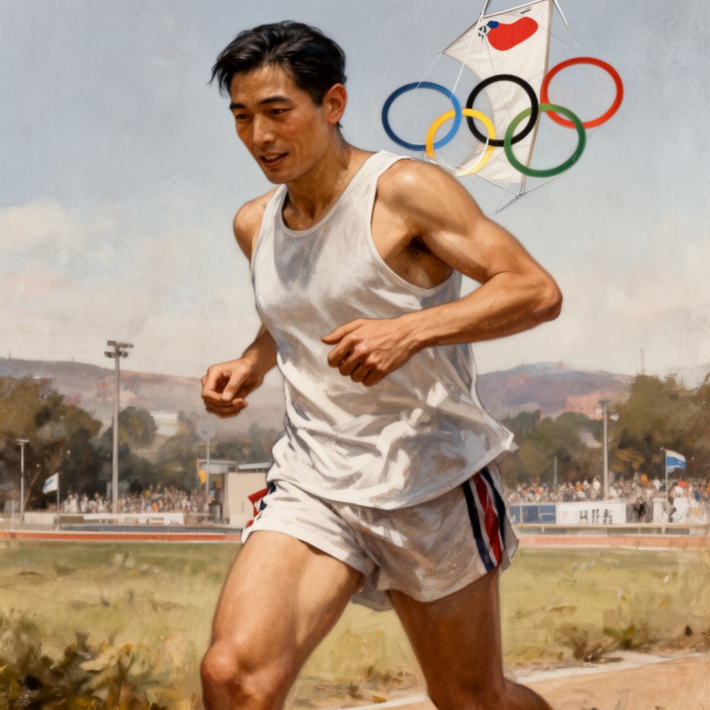 AI-generated illustration of Son Kitei (Son Kee-chung)