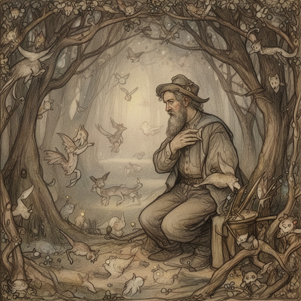 AI-generated illustration of Arthur Rackham