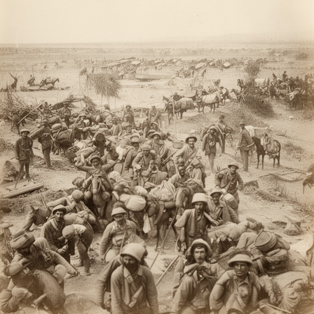 AI-generated illustration of Middle Eastern theatre of World War I