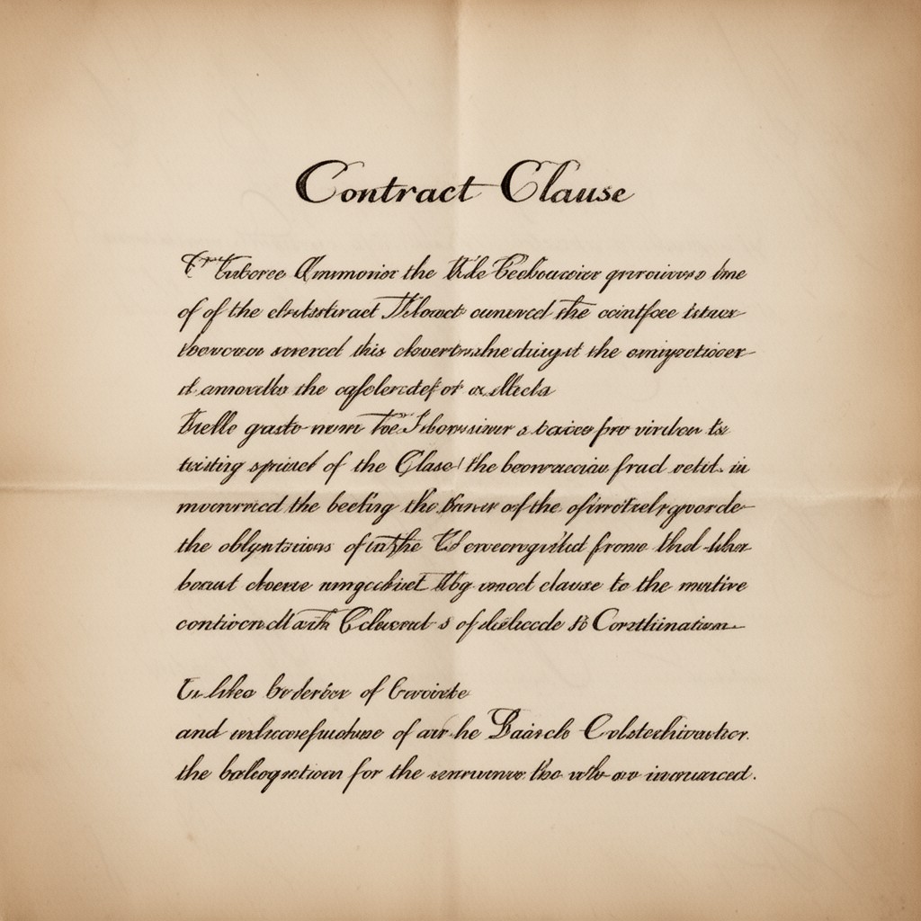 AI-generated illustration of Contract Clause
