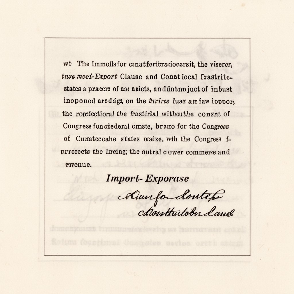 AI-generated illustration of Import-Export Clause