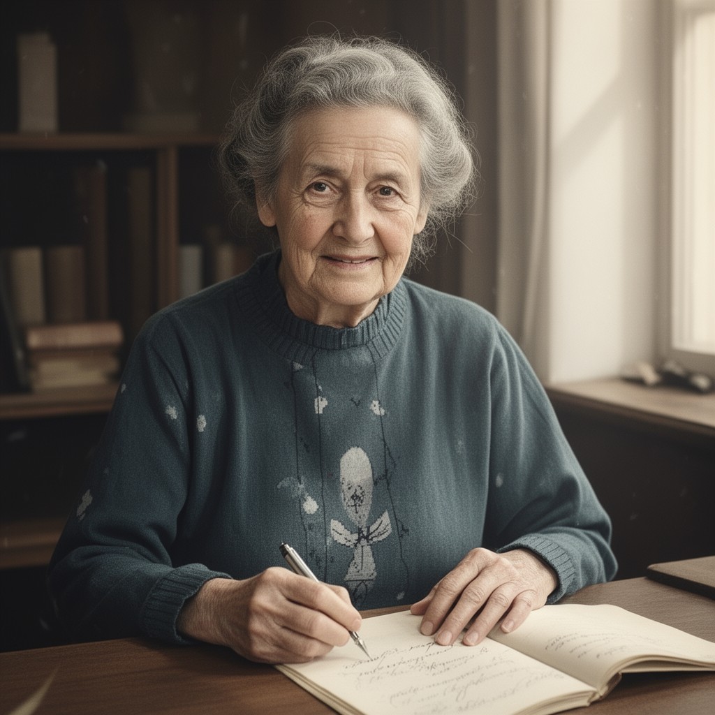 AI-generated illustration of Elizabeth Anscombe