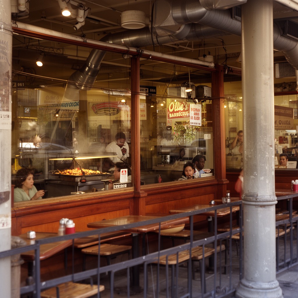 AI-generated illustration of Ollie’s Barbecue refused to serve Black customers in its dining area