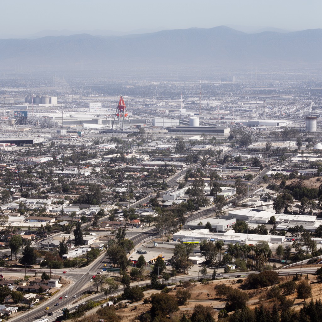 AI-generated illustration of Fontana, California