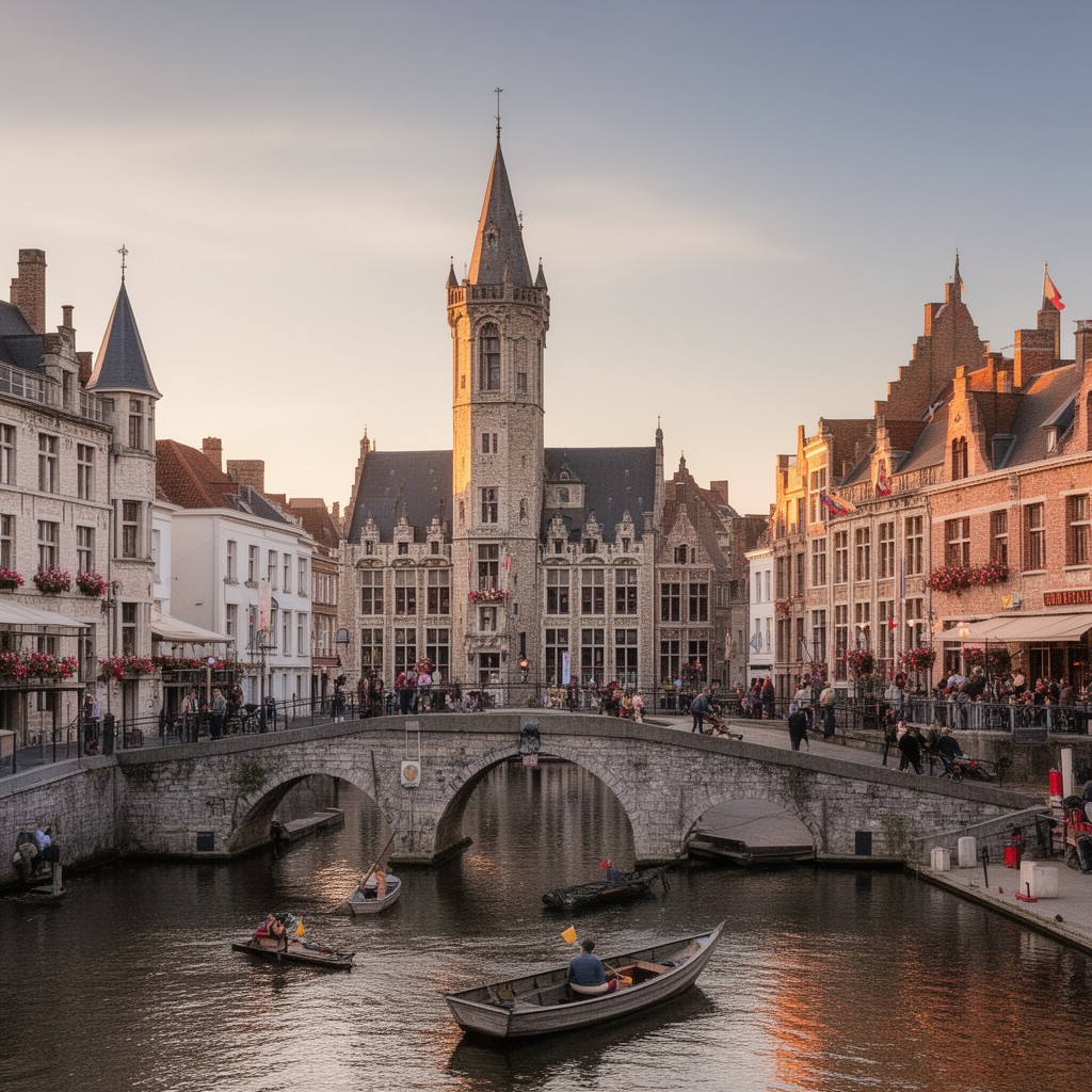 AI-generated illustration of Ghent