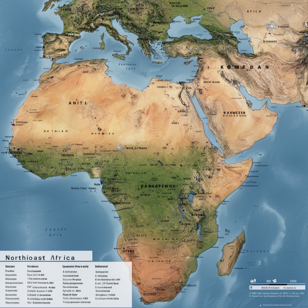 AI-generated illustration of Northeast Africa