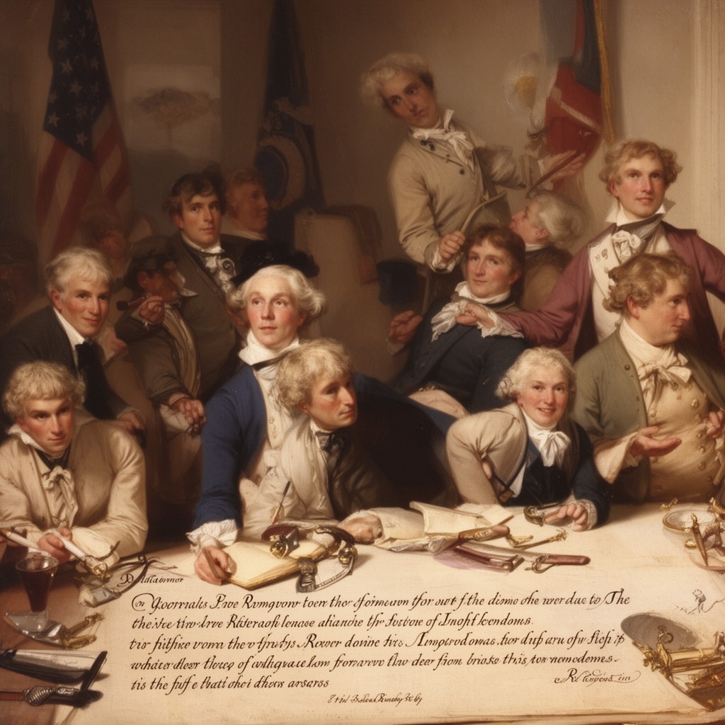 AI-generated illustration of American Revolutionary era