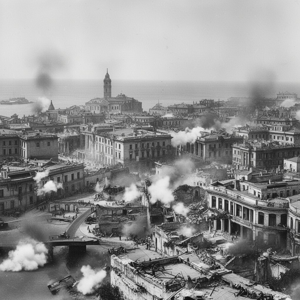 AI-generated illustration of Battle of Odessa (1941)