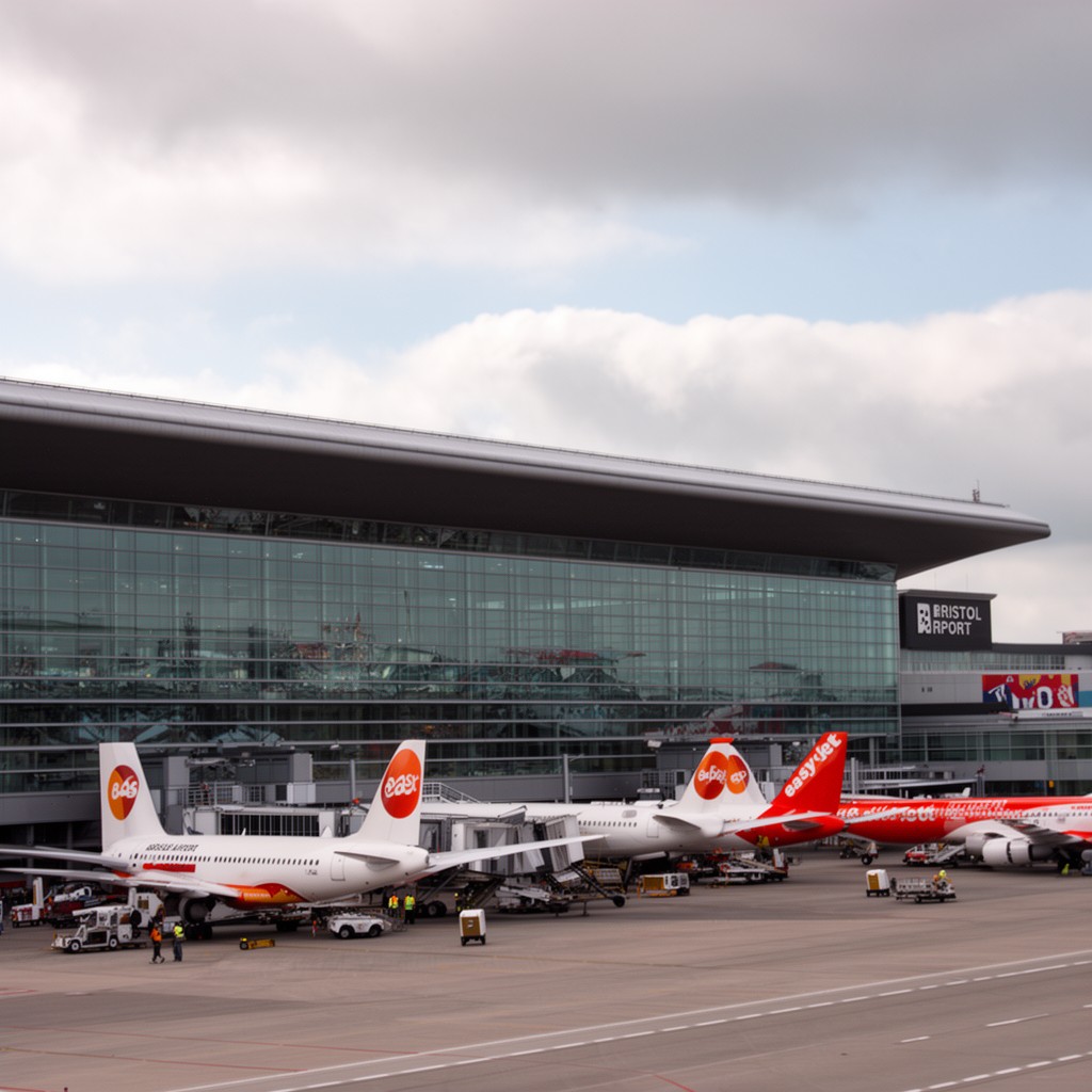 AI-generated illustration of Bristol Airport