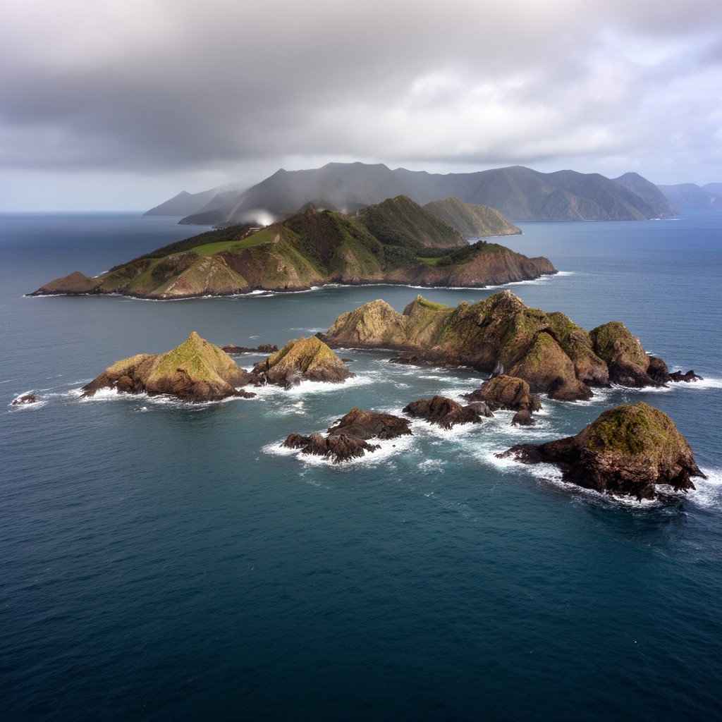 AI-generated illustration of Kermadec Islands