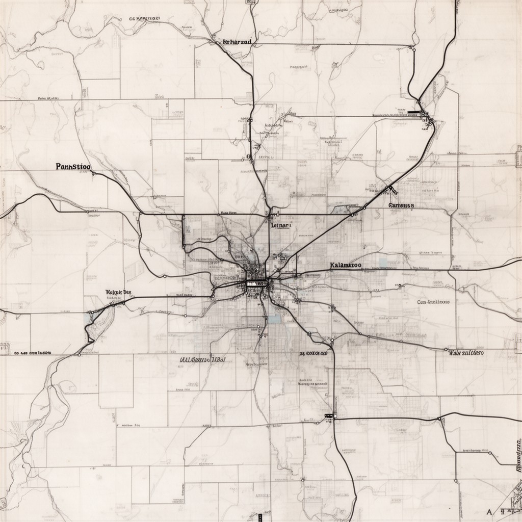 AI-generated illustration of Kalamazoo County, Michigan