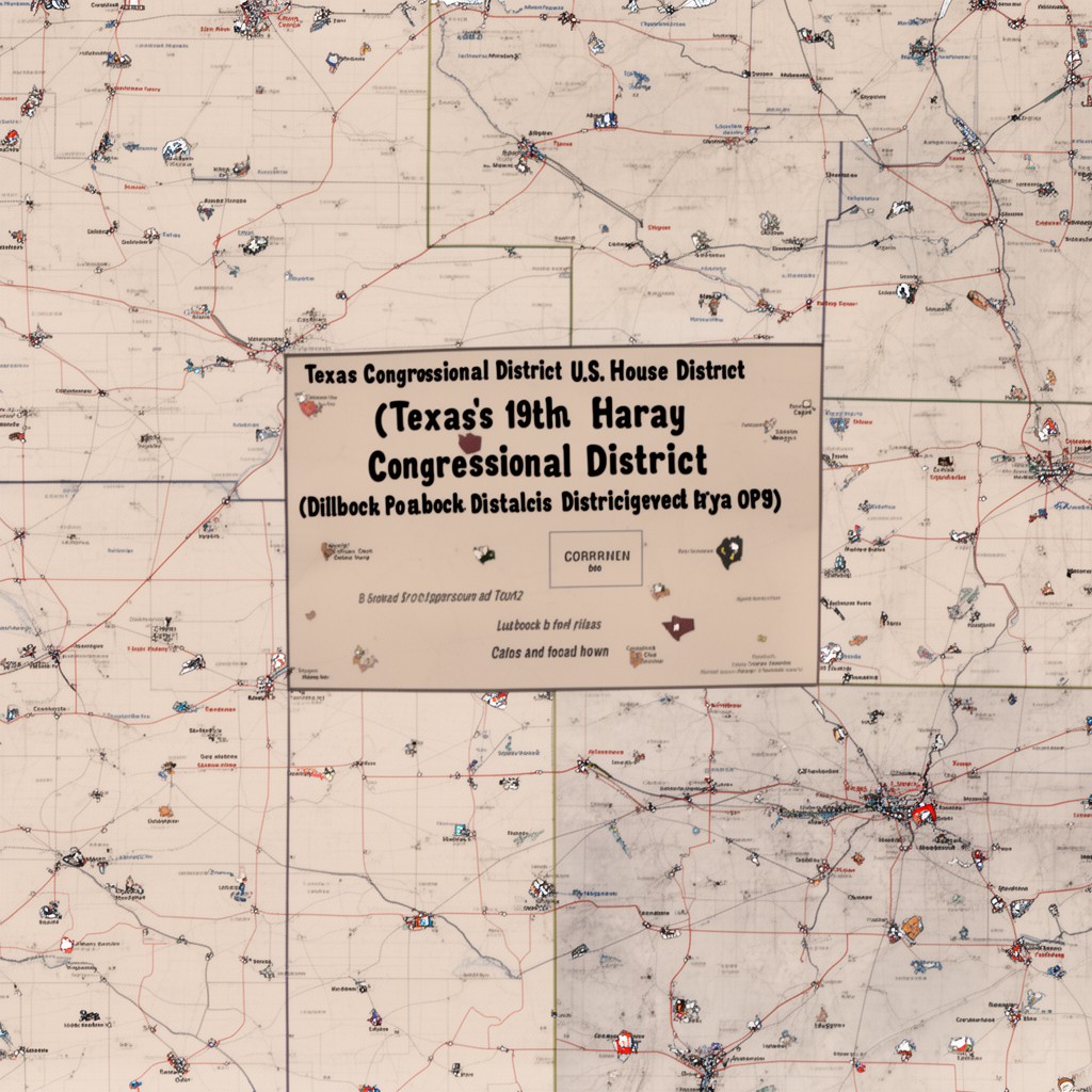 AI-generated illustration of Texas's 19th congressional district