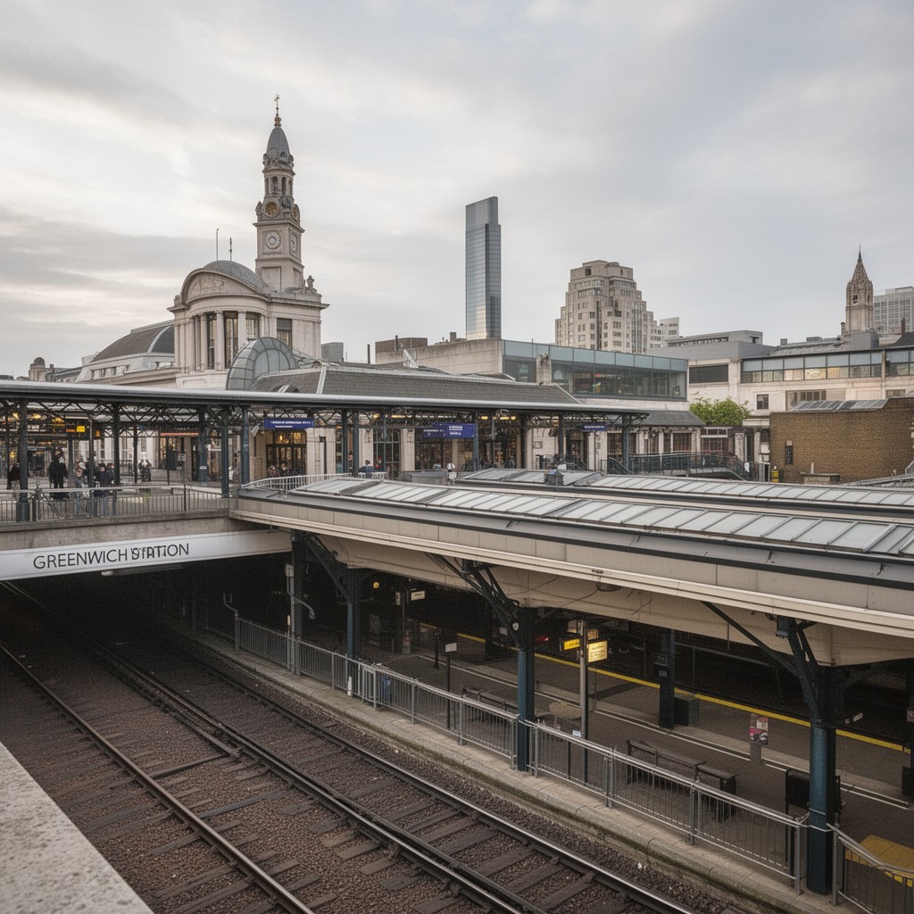 AI-generated illustration of Greenwich railway station