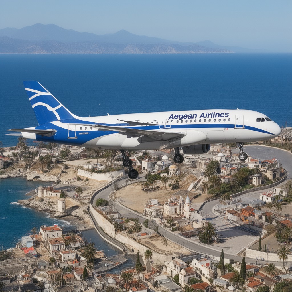 AI-generated illustration of Aegean Airlines