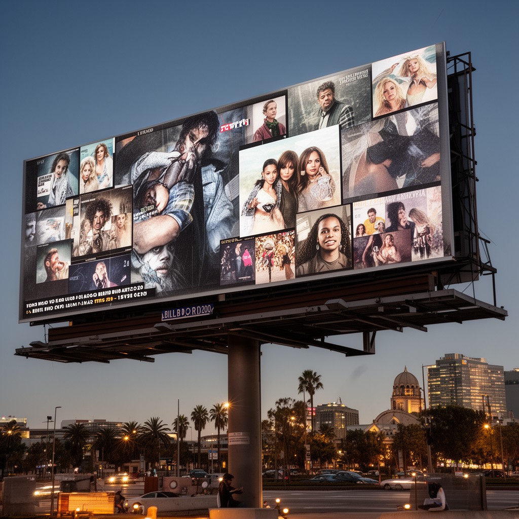 AI-generated illustration of Billboard 200