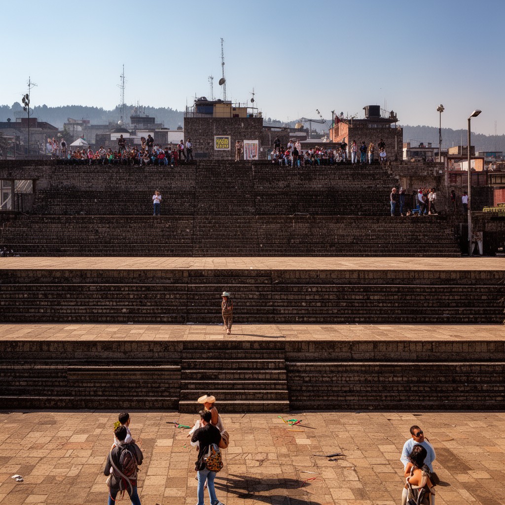 AI-generated illustration of Tlatelolco