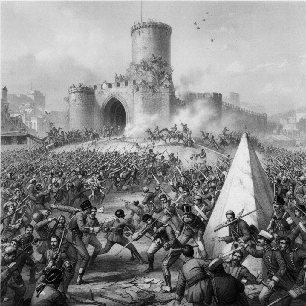 AI-generated illustration of Battle of Chapultepec