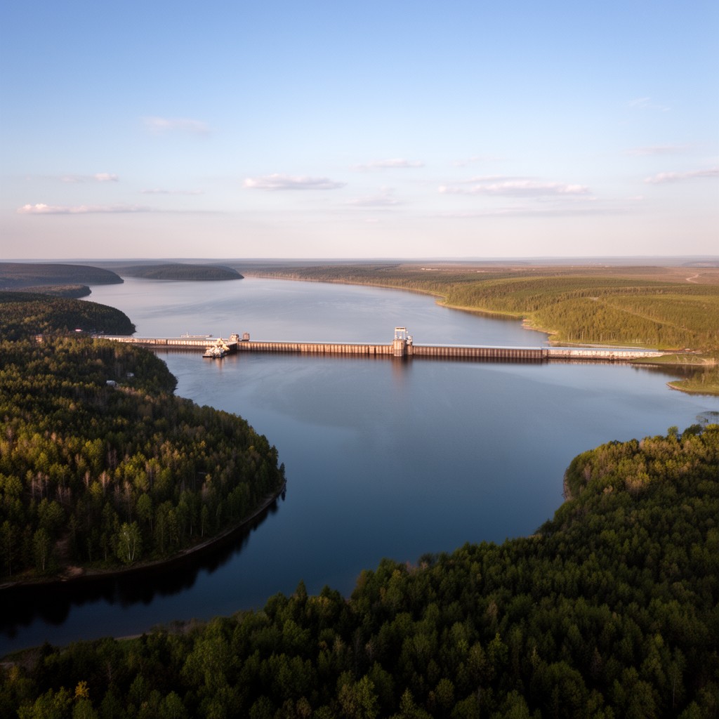 AI-generated illustration of Gorky Reservoir
