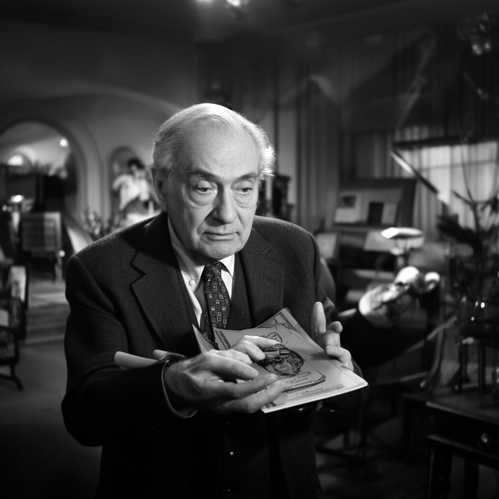 AI-generated illustration of John Huston