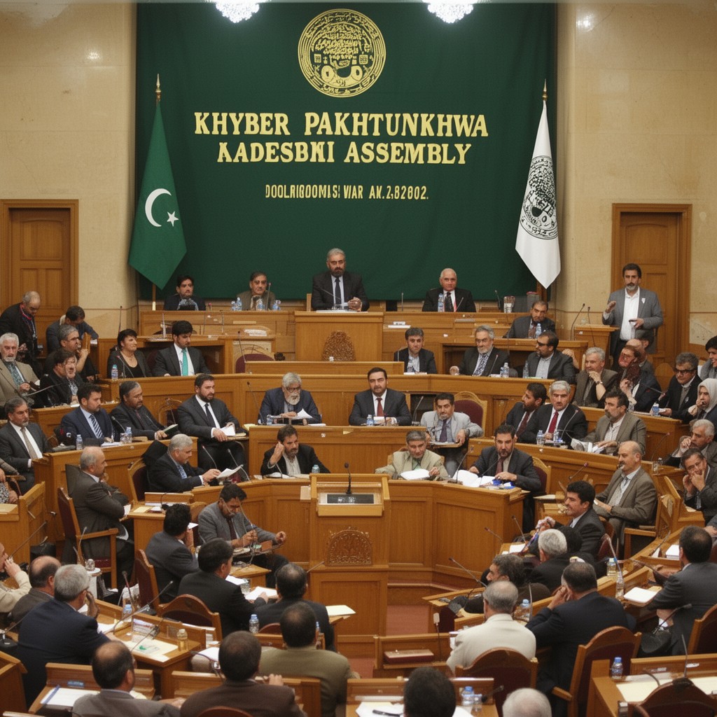 AI-generated illustration of Khyber Pakhtunkhwa Assembly